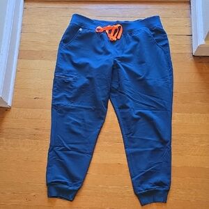 Figs, Technical Collection, Zamora Jogger Scrub Pants, Teal, EUC, Women's XL/P